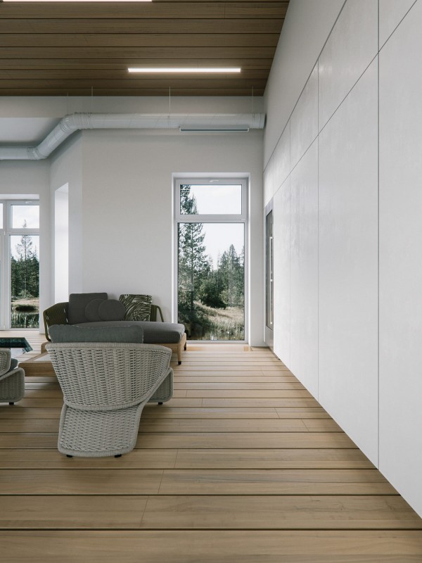 Современный загородный дом с бассейном и спа Современный загородный дом с бассейном и спа