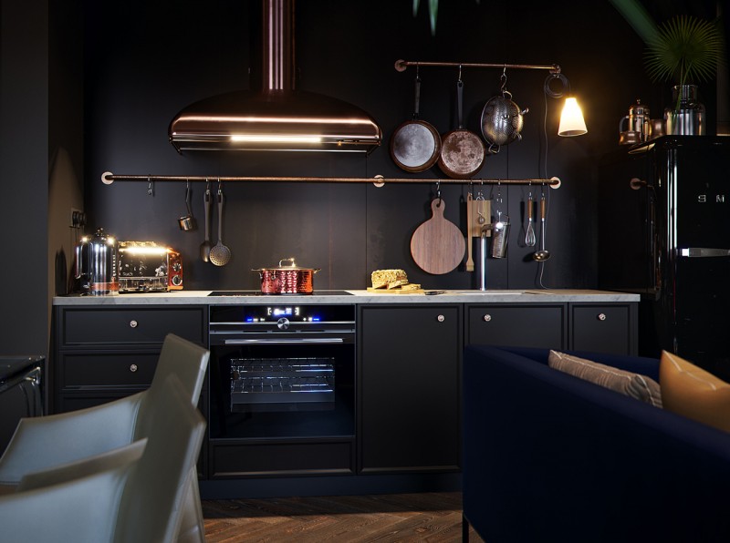 Атмосфера загадочности и шика - интерьер в темных тонах