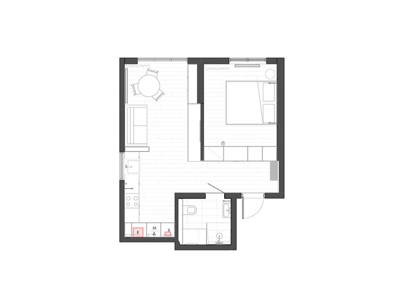Квартира площадью 40 кв.м. во Львове