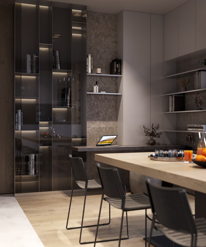 Спокойный шик и элегантная прохлада: интерьер гостиной