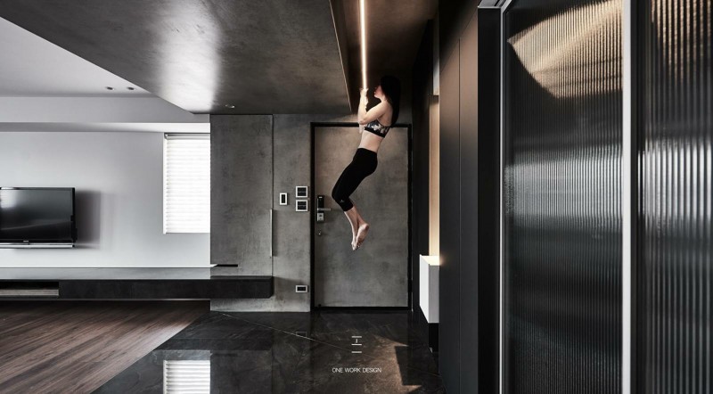 Минималистский интерьер в темных тонах в Тайбэе Минималистский интерьер в темных тонах в Тайбэе