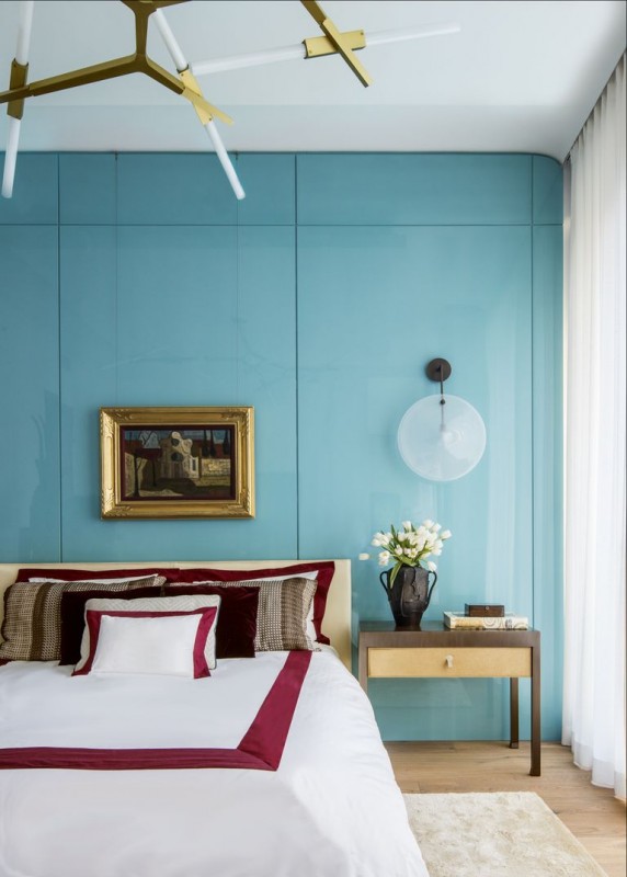 Облицовка стен лакированными панелями в нью-йоркской квартире Облицовка стен лакированными панелями в нью-йоркской квартире