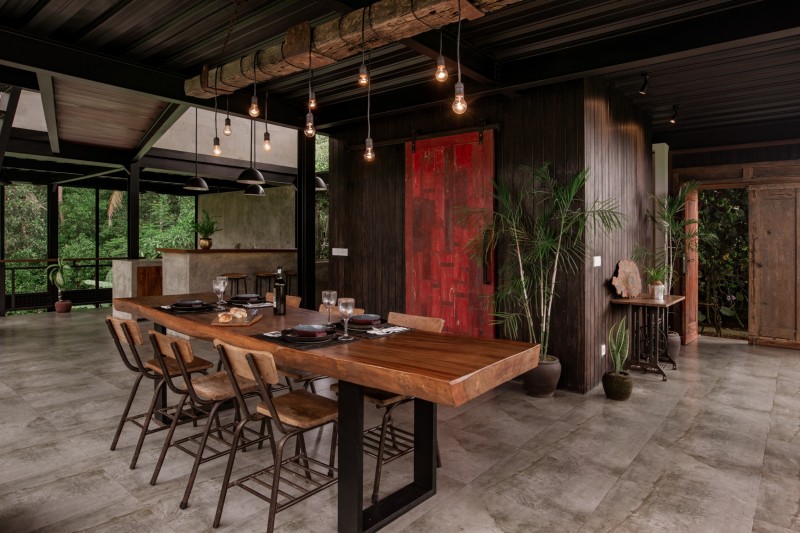 Вилла в стиле "лофт" с роскошным фоном тропических джунглей на Бали Вилла в стиле "лофт" с роскошным фоном тропических джунглей на Бали