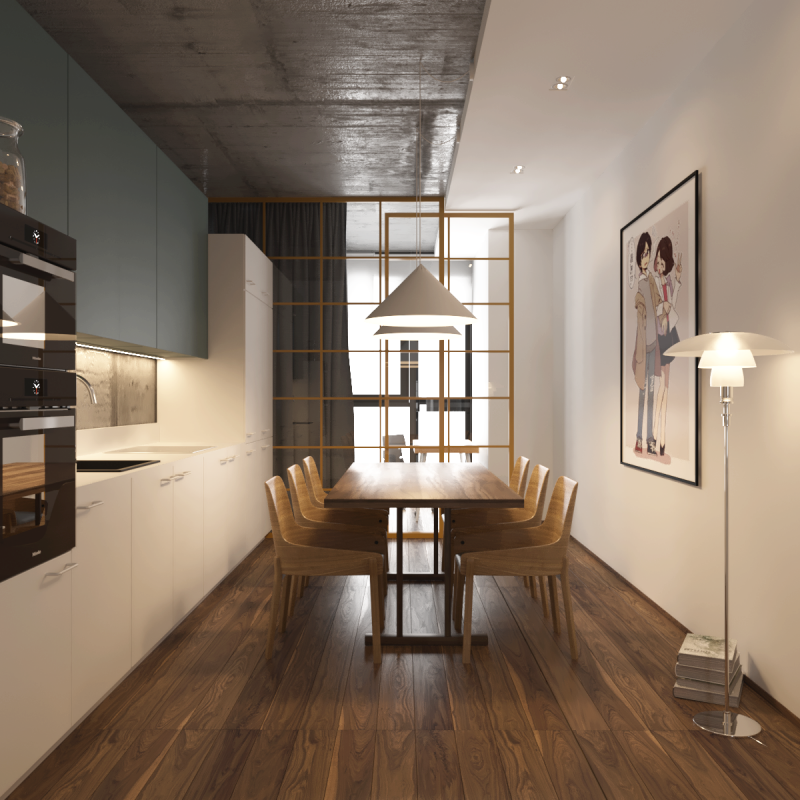 Декоративный бетон в интерьере квартиры