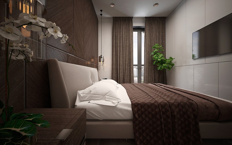 Интерьер варшавской квартиры в коричневых тонах Интерьер варшавской квартиры в коричневых тонах