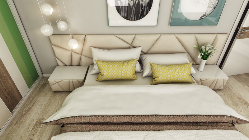 Яркие акценты в обстановке коттеджа