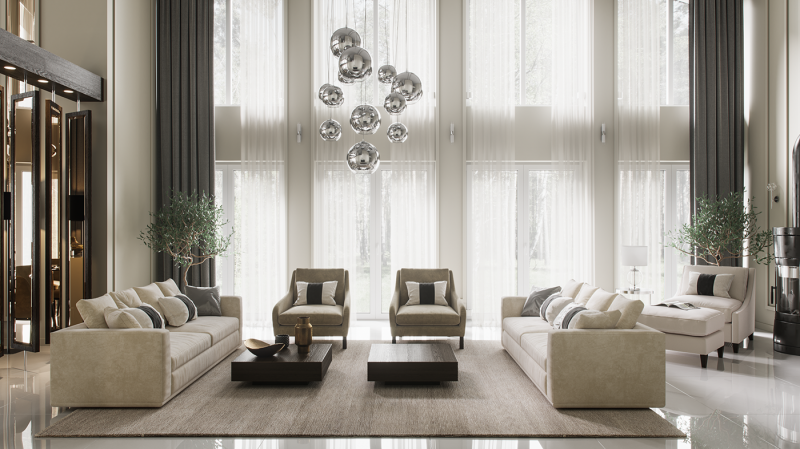 Кухня и гостиная в загородном доме Кухня и гостиная в загородном доме