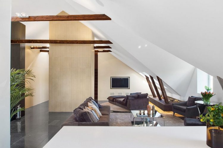 Просторная квартира-лофт в Стокгольме