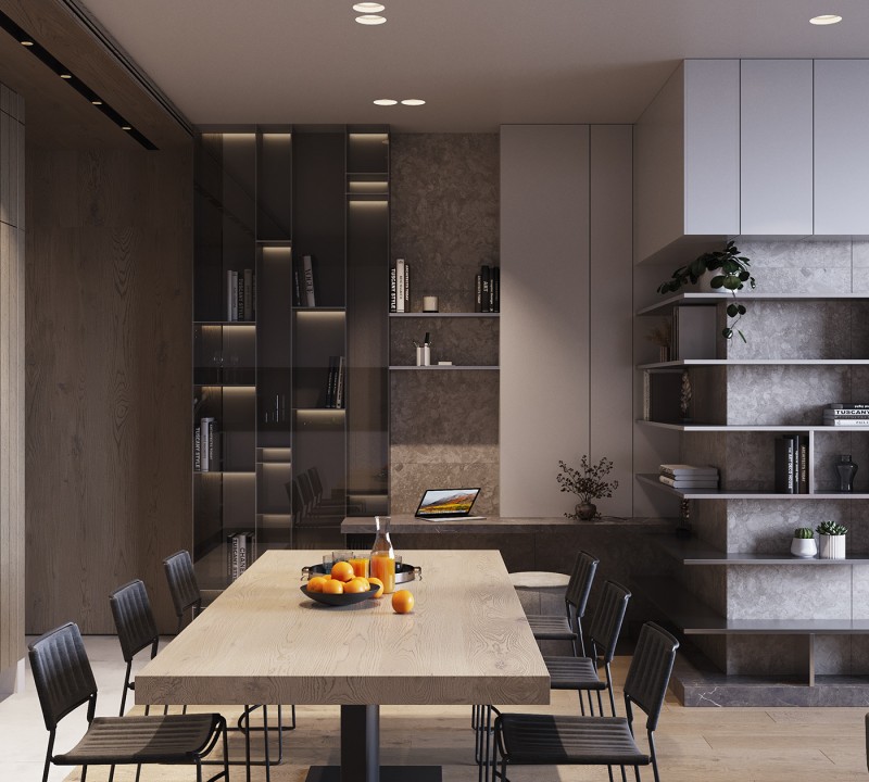 Спокойный шик и элегантная прохлада: интерьер гостиной