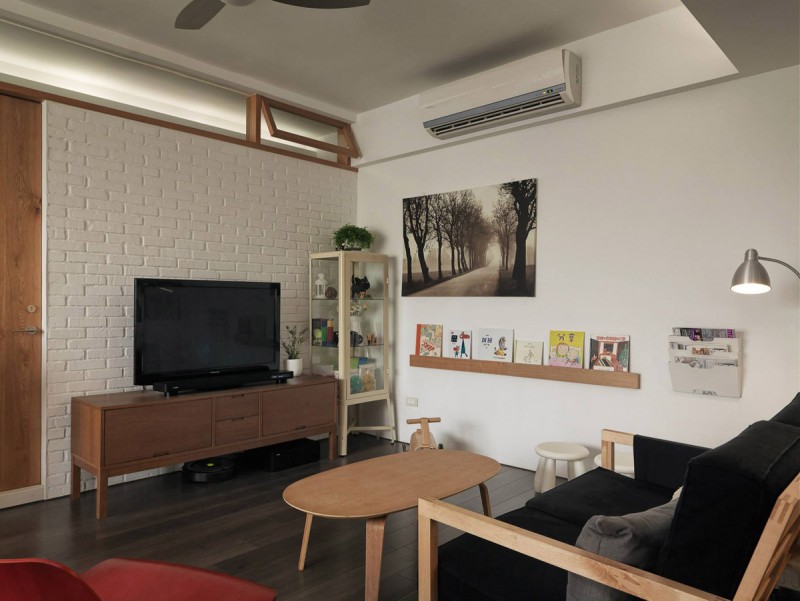 Интерьер уютной семейной квартиры в Тайбэй