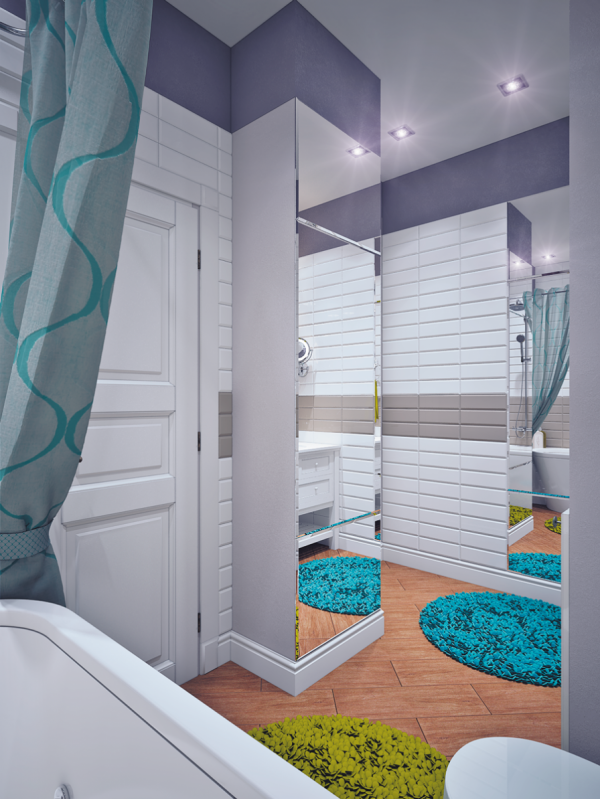 Сочетание желтого и синего в интерьере