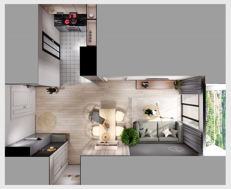 Интерьер в серых тонах