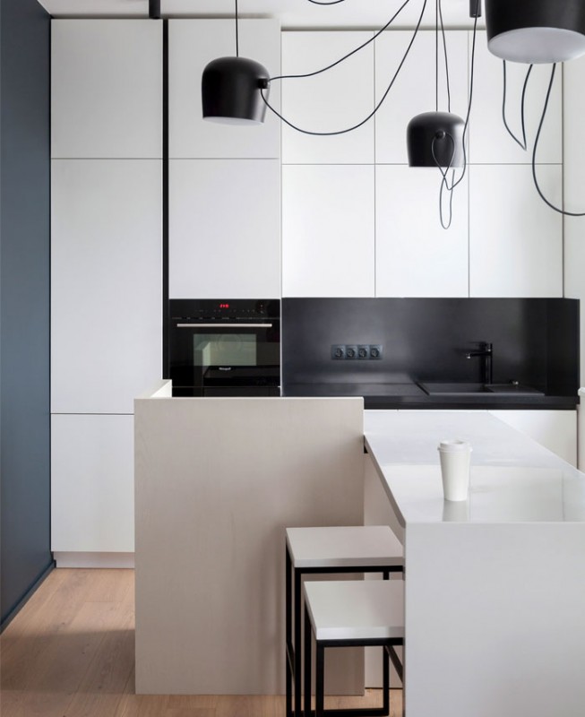 Нетрадиционное зонирование в небольшой квартире