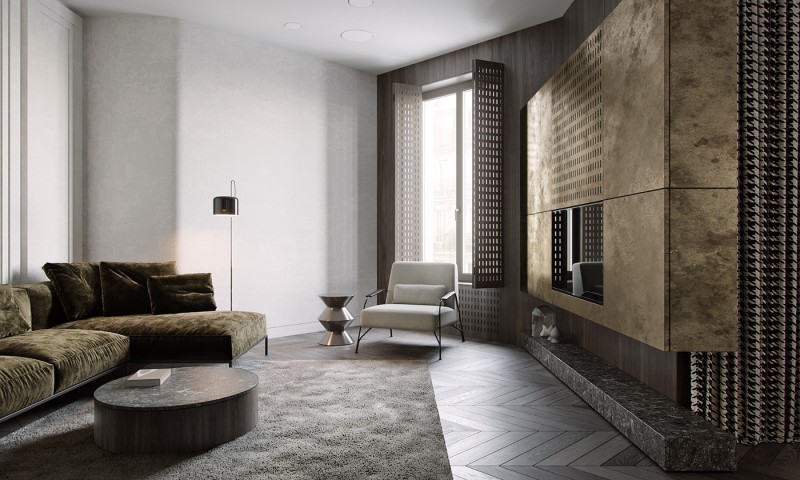 Роскошный интерьер квартиры площадью 107 кв.м.