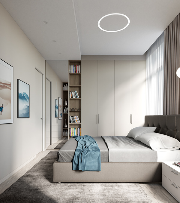 Современный интерьер – квартира в теплых тонах