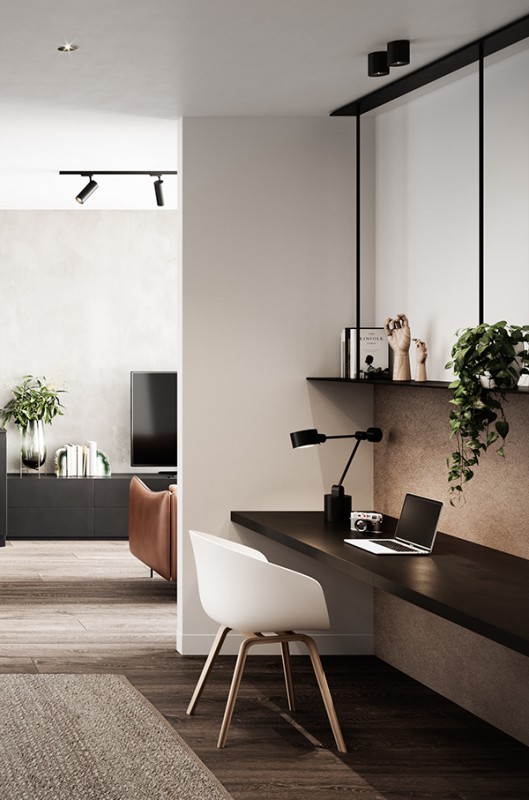 Интерьер квартиры в отреставрированном старинном здании в Мельбурне