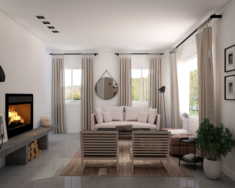 Интерьер квартиры в теплых нейтральных тонах