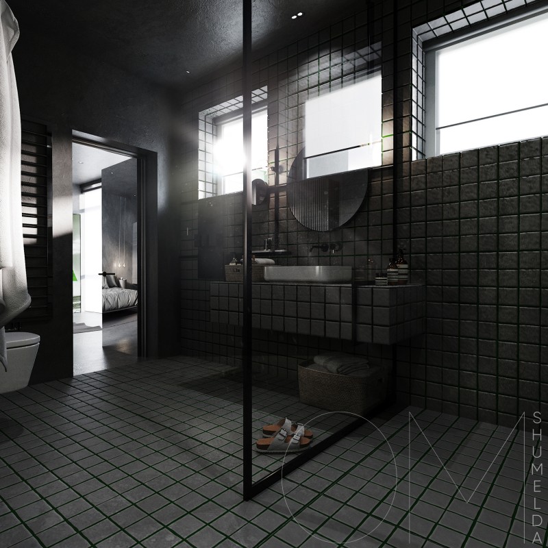 Интерьер стильных апартаментов в темных тонах Интерьер стильных апартаментов в темных тонах