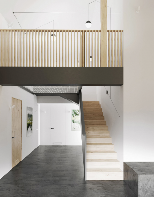 Умеренно аскетичное пространство для молодой семьи с двумя детьми Умеренно аскетичное пространство для молодой семьи с двумя детьми