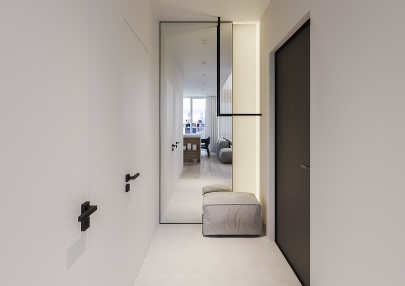 Двухуровневые апартаменты в стиле "минимализм" Двухуровневые апартаменты в стиле "минимализм"