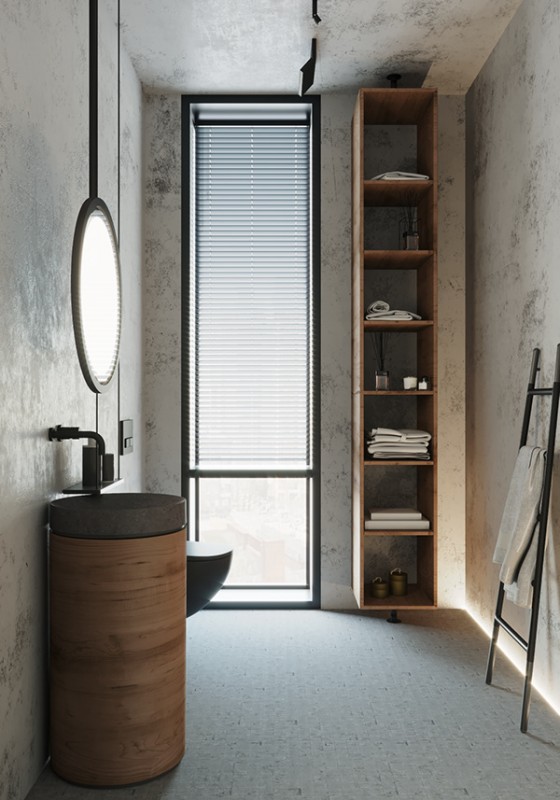 Мрачный, но уютный интерьер