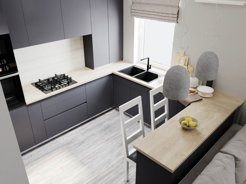 Успокаивающие оттенки серого в интерьере квартиры в Кишиневе