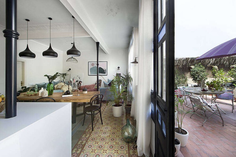 Эклектичные апартаменты в Барселоне