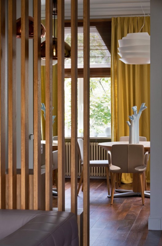 Использование натуральных материалов в комфортабельной двухуровневой квартире Использование натуральных материалов в комфортабельной двухуровневой квартире