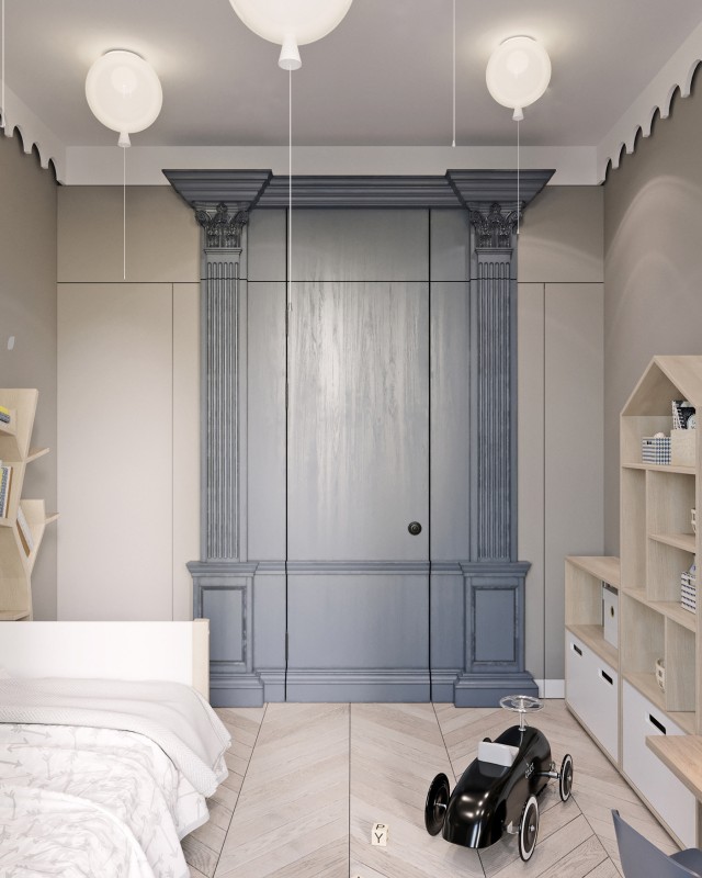 Роскошный интерьер квартиры площадью 107 кв.м.