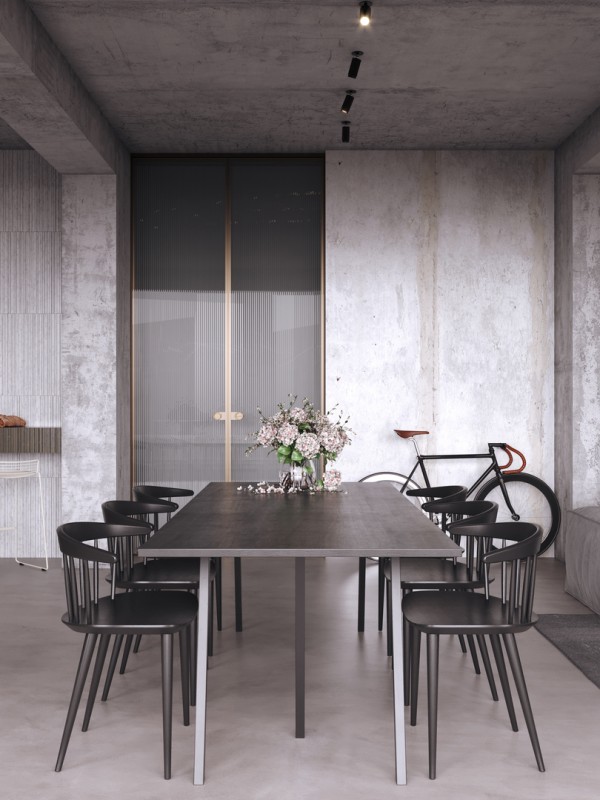 Современная квартира в индустриальном стиле, расположенная в Копенгагене, Дания