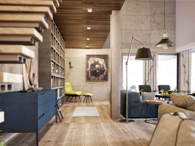 Интерьер апартаментов в индустриальном стиле Интерьер апартаментов в индустриальном стиле