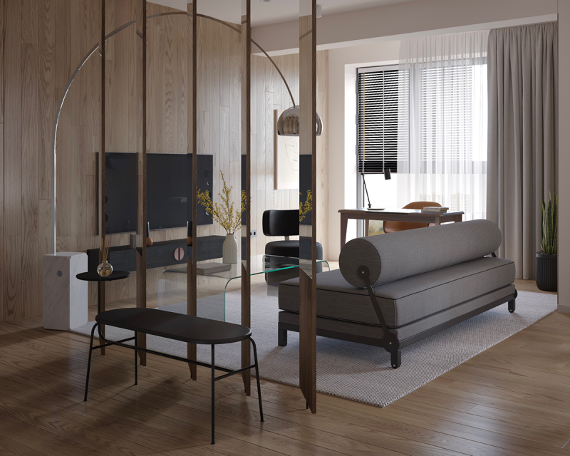 Интерьер квартиры в нейтральных тонах Интерьер квартиры в нейтральных тонах