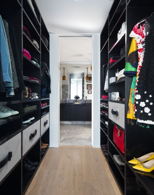 Облицовка стен лакированными панелями в нью-йоркской квартире Облицовка стен лакированными панелями в нью-йоркской квартире