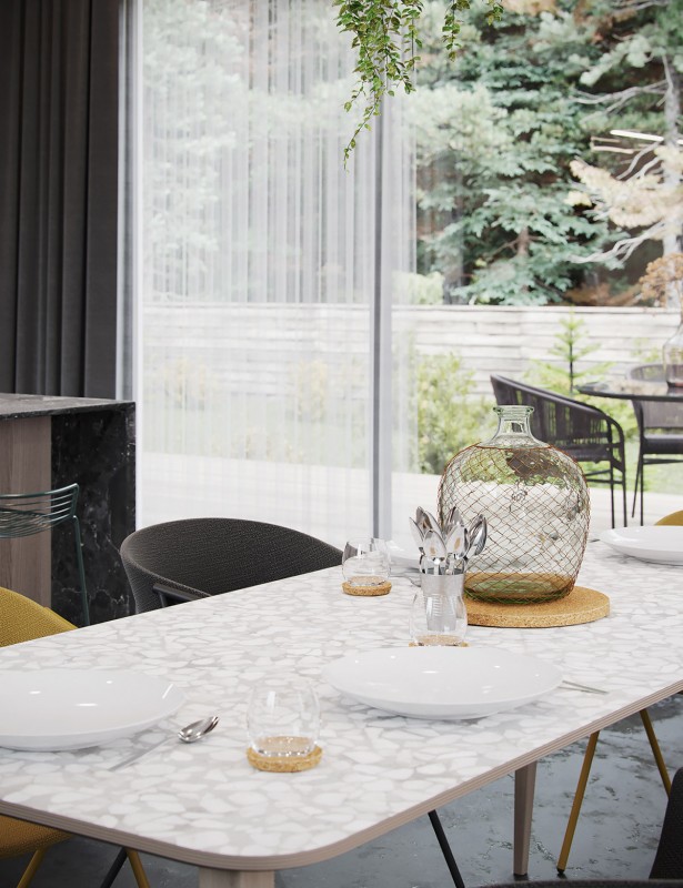 Темный декор с красочными акцентами