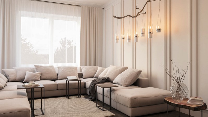 Элегантный интерьер загородного дома