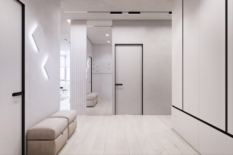 Интерьер квартиры в белом цвете