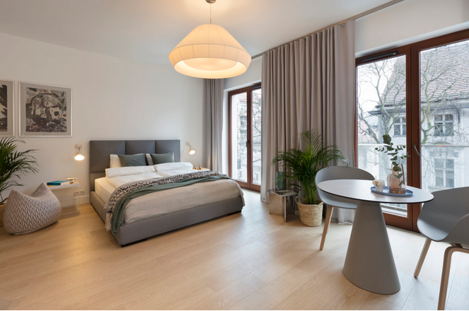 Интерьер уютной студии в Познани, Польша Интерьер уютной студии в Познани, Польша