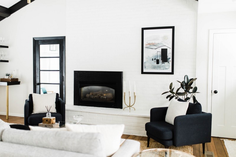 Контрастный интерьер ранчо в Миннеаполисе