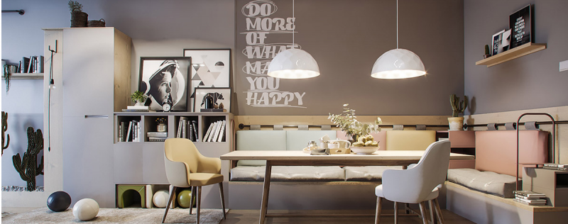 Квартира для молодой пары в теплых тонах