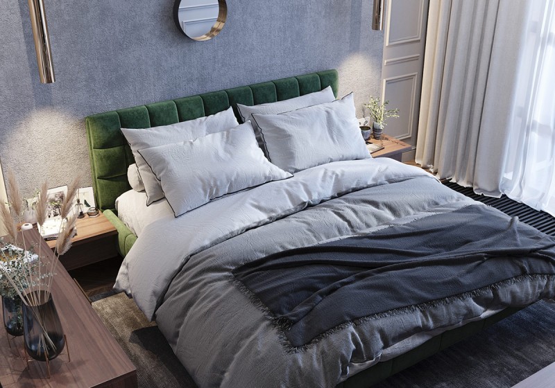 Неоклассический интерьер с акцентами кобальтового и изумрудного цветов