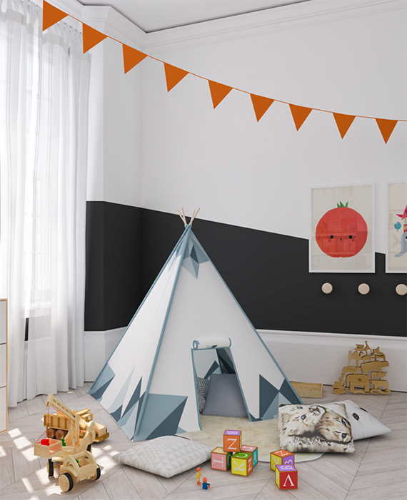 Проект детской комнаты в стиле "эклектика"