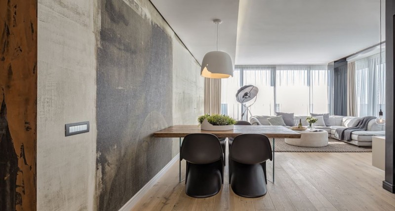 Интерьер комфортного и стильного пентхауса