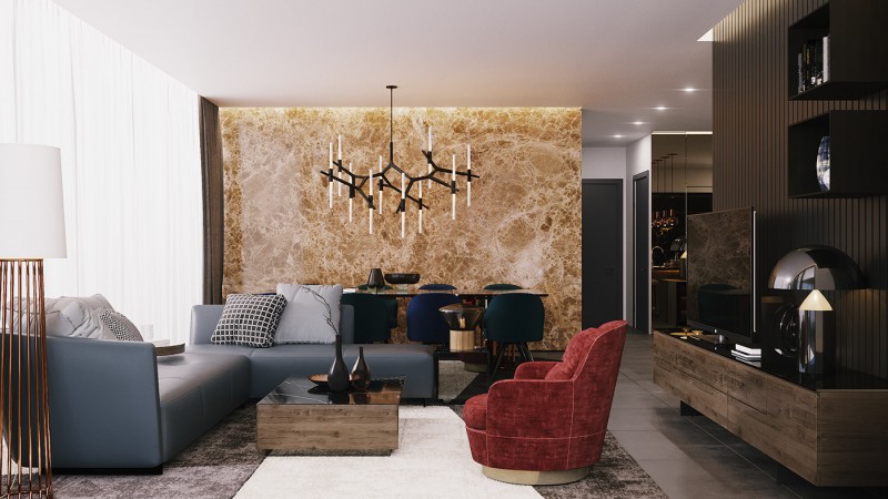 Проект апартаментов, оформленных в темных тонах Проект апартаментов, оформленных в темных тонах