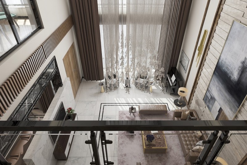 Роскошный интерьер в коричневых тонах