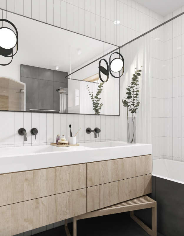 Умеренно аскетичное пространство для молодой семьи с двумя детьми Умеренно аскетичное пространство для молодой семьи с двумя детьми