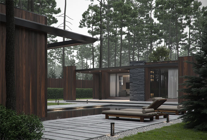 Интерьер дома в лесу под Киевом