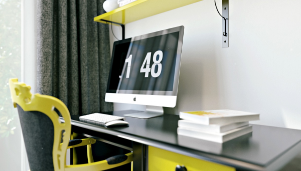 Сногсшибательный черно-желтый контраст в комнате для подростка