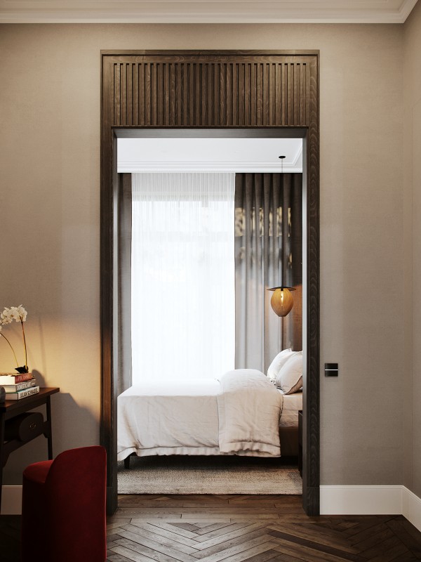 Строгий и роскошный интерьер двухуровневой квартиры Строгий и роскошный интерьер двухуровневой квартиры