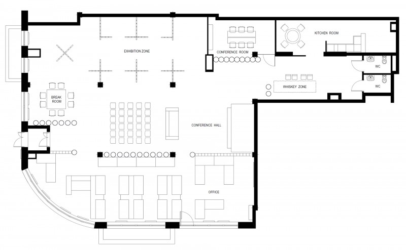 Офис в индустриальном стиле