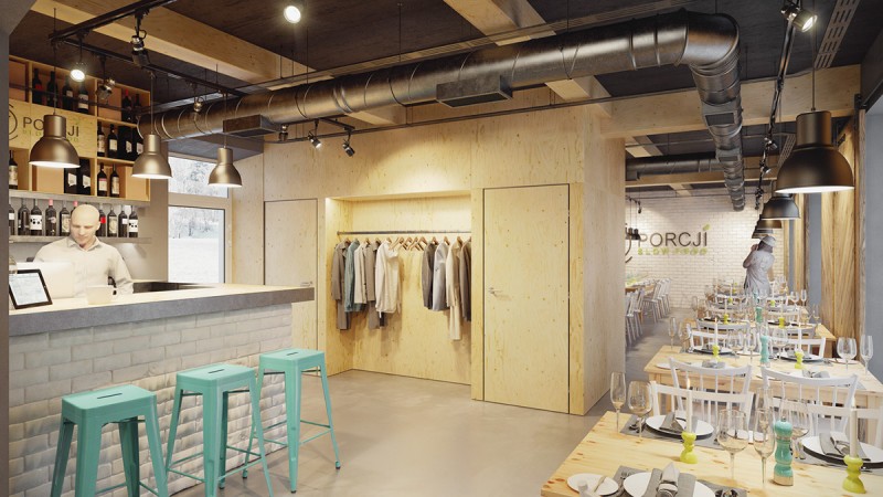 Проект кафе в индустриальном стиле Проект кафе в индустриальном стиле